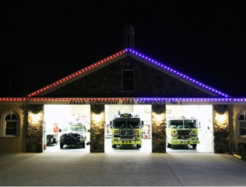 PA fire department uses lights from @oelolighting to cheer on #TeamUSA in #Rio2016 : https://t.co/lm7XLJXWF1 https://t.co/RoO3qjffxA